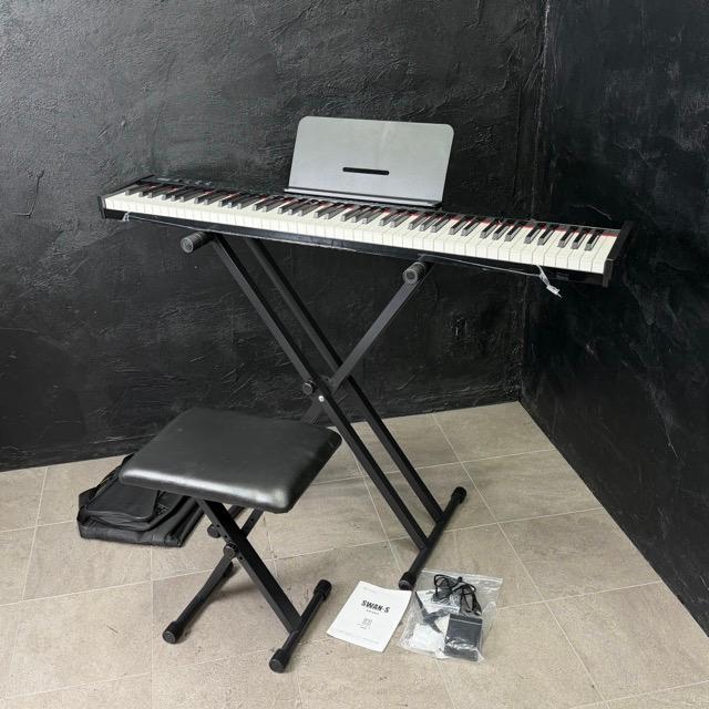 88鍵デジタルピアノ 美品【中古】動作保証 NikoMaku SWAN-S ブラック 