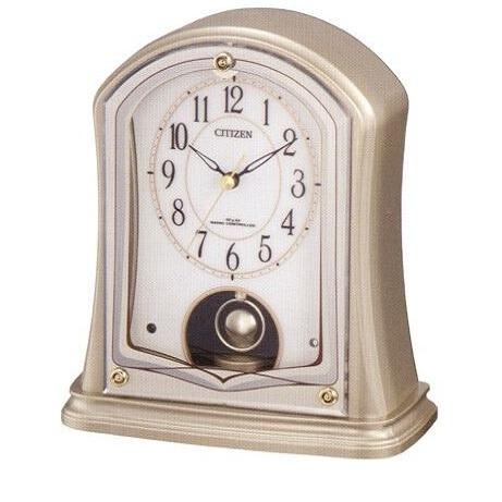 未使用 シチズン 電波置時計 パルドリーム R693 4RY693-018 金メタリック色（白）CITIZEN /511155在★3 ...