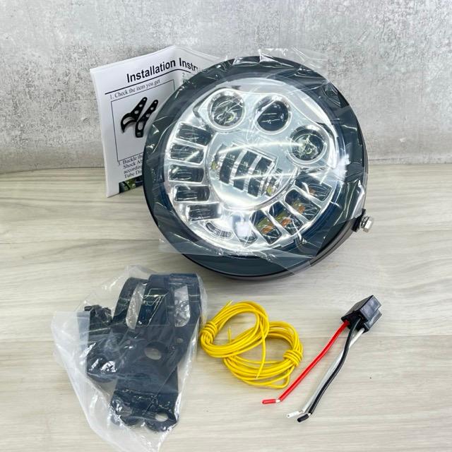 ヘッドライト 【未使用】HENGTUAOTO 7インチ クローム LED 多機能