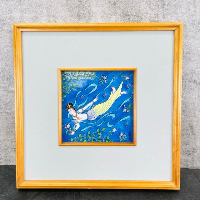 陶板 源右衛門 源右衛門窯（丹波焼）彩色茶碗 工芸品