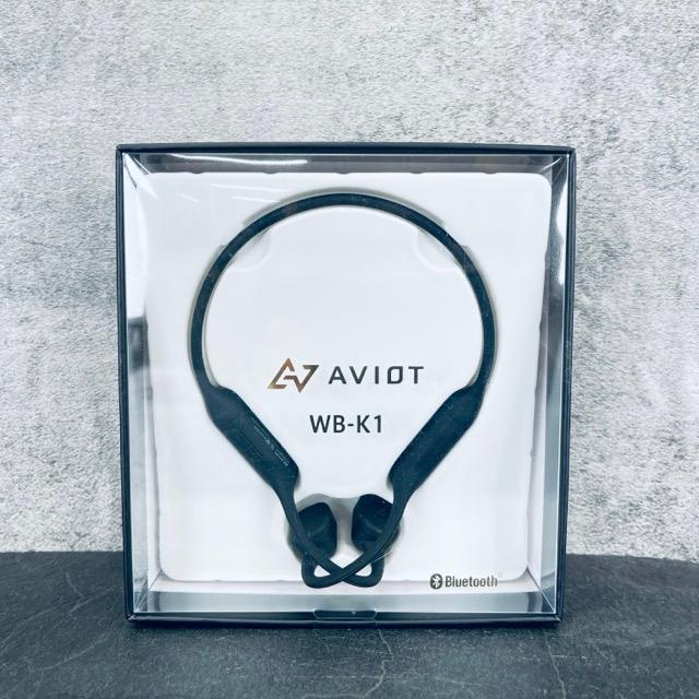 美品 AVIOT 骨伝導ヘッドホン WB-K1-BK 【中古】 動作保証 アビオット 