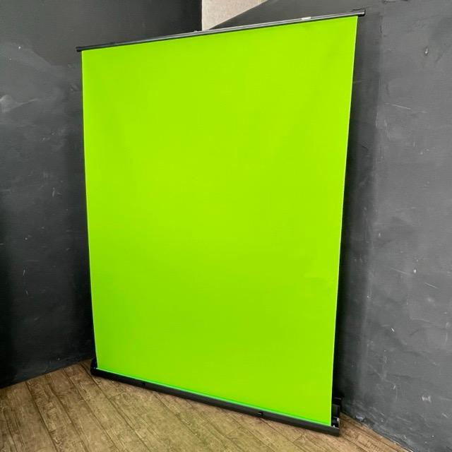 WASJOYE 自立式 ロールスクリーン 撮影用 投影面150x200cm グリーン