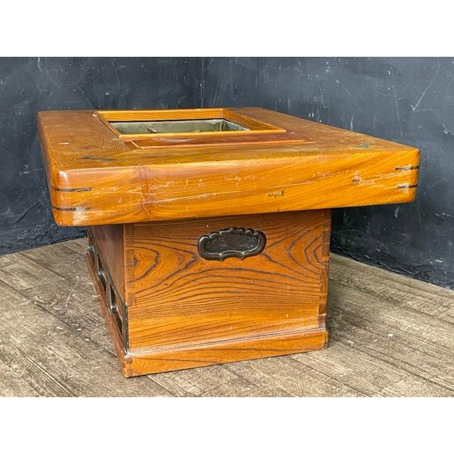 関西火鉢 囲炉裏 引出し3つ付き 約 80/56/39cm【中古】 和モダン 座卓