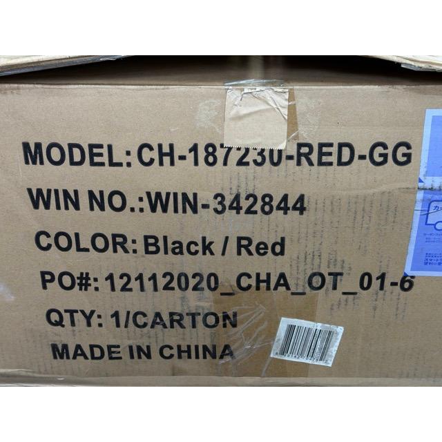 リクライニング ゲーミングチェア 【未使用】CH-187230-RED-GG レッド