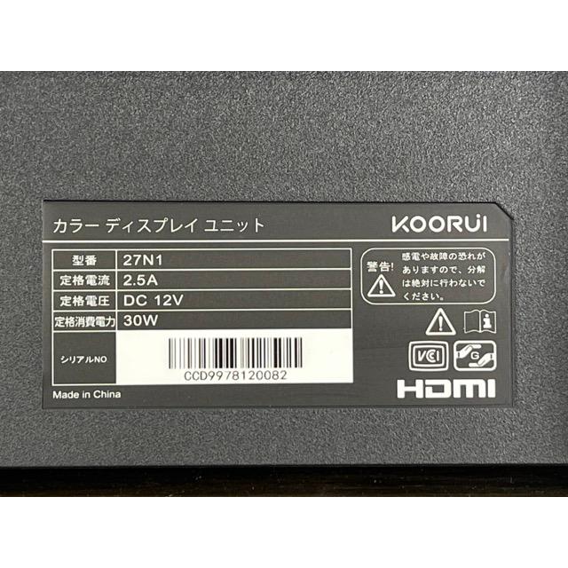 未使用 KOORUI 27インチ モニター カラーディスプレイユニット 27N1