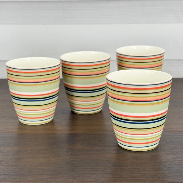 イッタラ オリゴ ストライプ タンブラー 4客セット 【中古】iittala