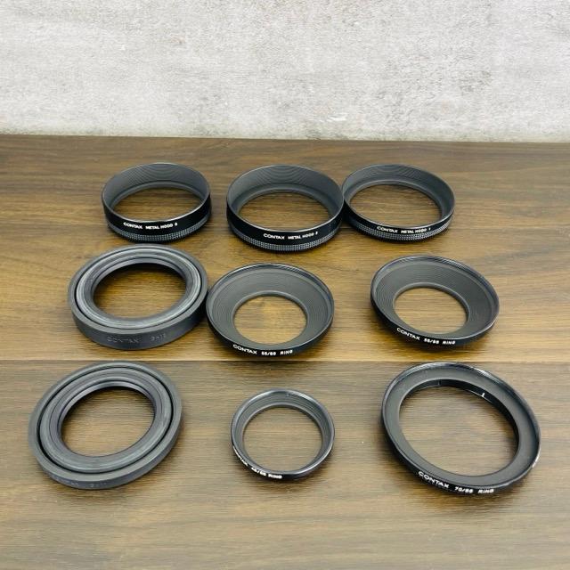 レンズフード 9点セット 【中古】CONTAX METALHOOD3 2 1 55/86RING 70