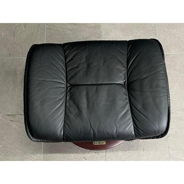 オットマン 【中古】EKORNES 本革 レザー ブラック ノルウェー フット