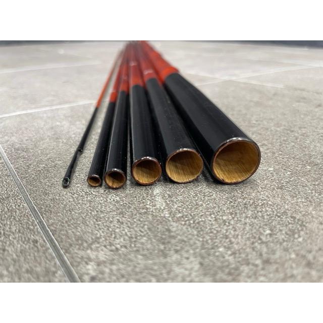 鮎友竿 松波 旭信 竹竿 和竿 全長約695cm 釣り具 フィッシング 収納嚢