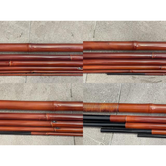 鮎友竿 松波 旭信 竹竿 和竿 全長約695cm 釣り具 フィッシング 収納嚢