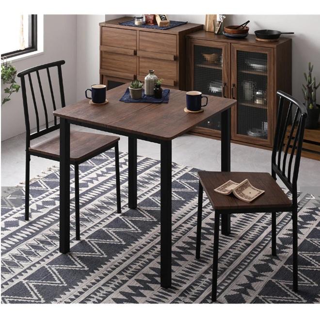 【希少品】未使用 堆朱 テーブル 脚 黒 TABLE 木製 セット商品② 未使用品 RASIK 2人掛けダイニングセット テーブル パイプデザイン