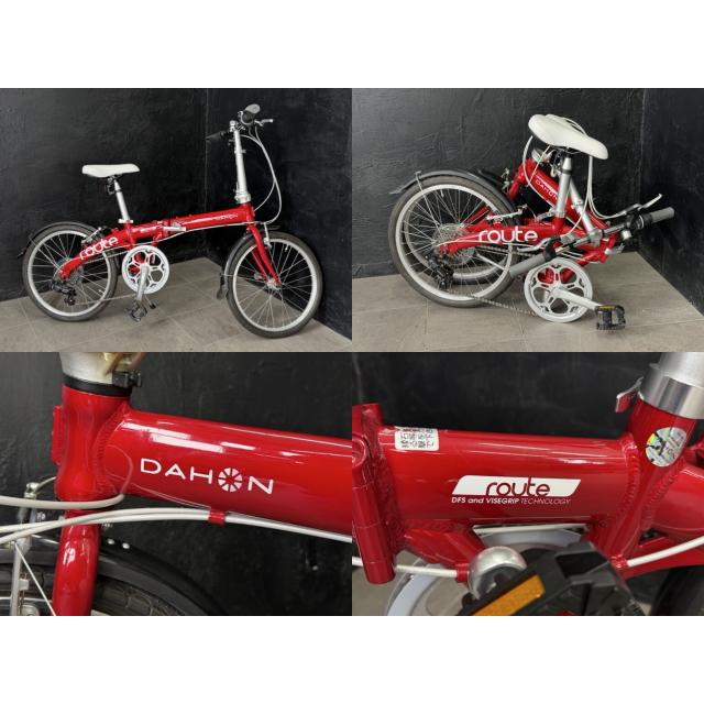 DAHON Route 折りたたみ自転車 レッド 折りたたみ自転車 【中古】DAHON ダホン route ルート レッド 20インチ