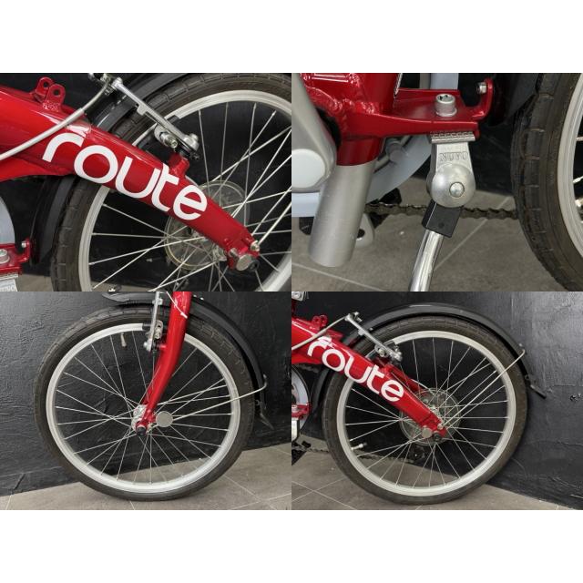 折りたたみ自転車 【中古】DAHON ダホン route ルート レッド 20インチ