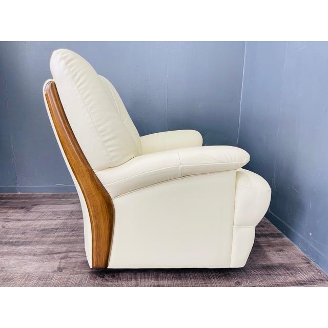 椅子 【中古】 カリモク家具 チターノ 本革 1人掛けソファシングル 