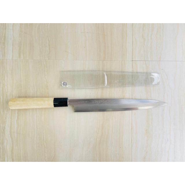 未使用 三友上作 柳刃 刺身包丁 八王子実践高校 刃渡り 約23.5cm