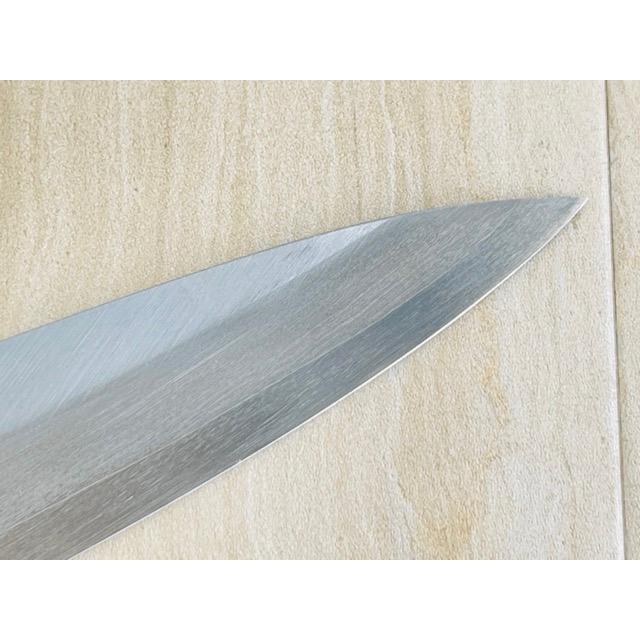 未使用 三友上作 柳刃 刺身包丁 八王子実践高校 刃渡り 約23.5cm