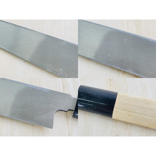 未使用 三友上作 柳刃 刺身包丁 八王子実践高校 刃渡り 約23.5cm