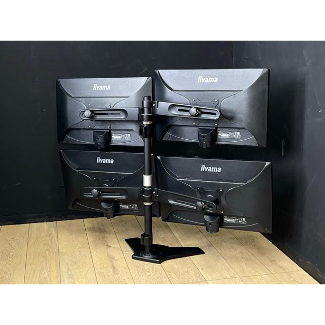 イイヤマの21.5インチモニター4台＆モニタースタンドのセット