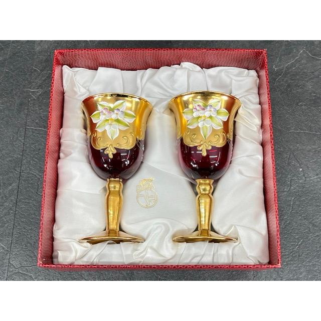 ラグーナ ムラノグラス ベネチアングラス 2客セット 【中古】 LAGUNA 