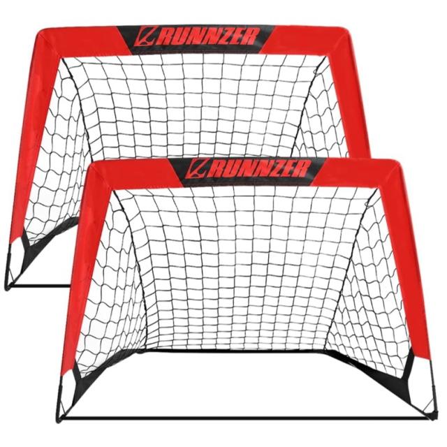 RUNNZER サッカー ゴール ネット 2個セット子供用おりたたみトレーニング 新品未開封 LRUNNZER トレーニングサッカーゴール 2点入り 子供用