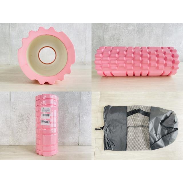 腹膜リリース 新品 筋膜リリースローラー ヨガポール 3点セット ピンク