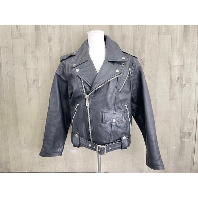 RakuLeather ライダースジャケット 革ジャン Sサイズ 【中古 