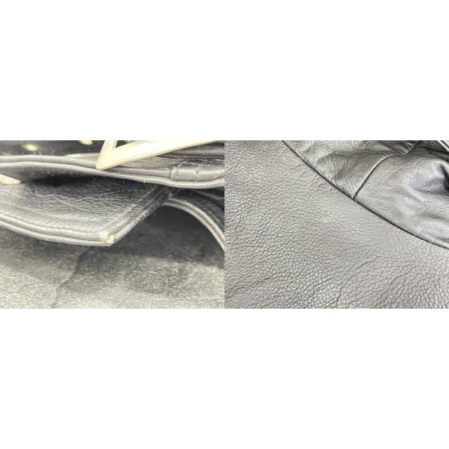 RakuLeather ライダースジャケット 革ジャン Sサイズ 【中古 