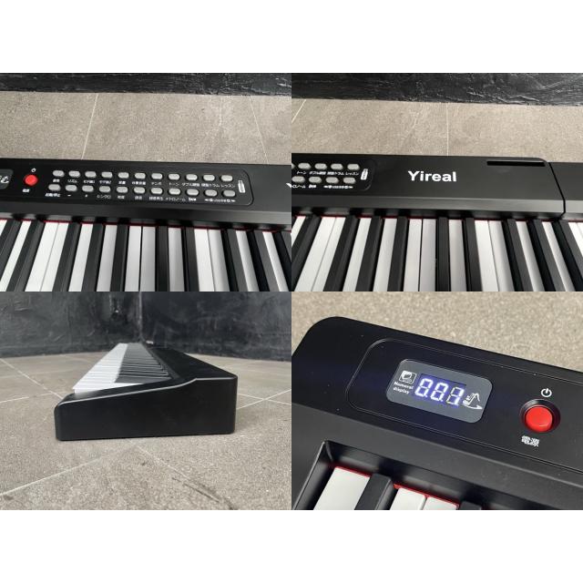 電子ピアノ 【中古】動作保証 Yireal YT881 ブラック 88鍵盤 スタンド