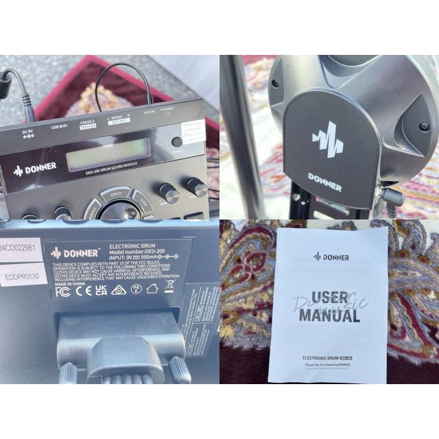 美品 電子ドラム 【中古】動作保証 DONNER ドナー DED-200 5ドラム 3