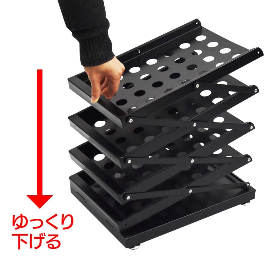URiSAPO カタログスタンド 折りたたみ式 4段 片面 マガジン