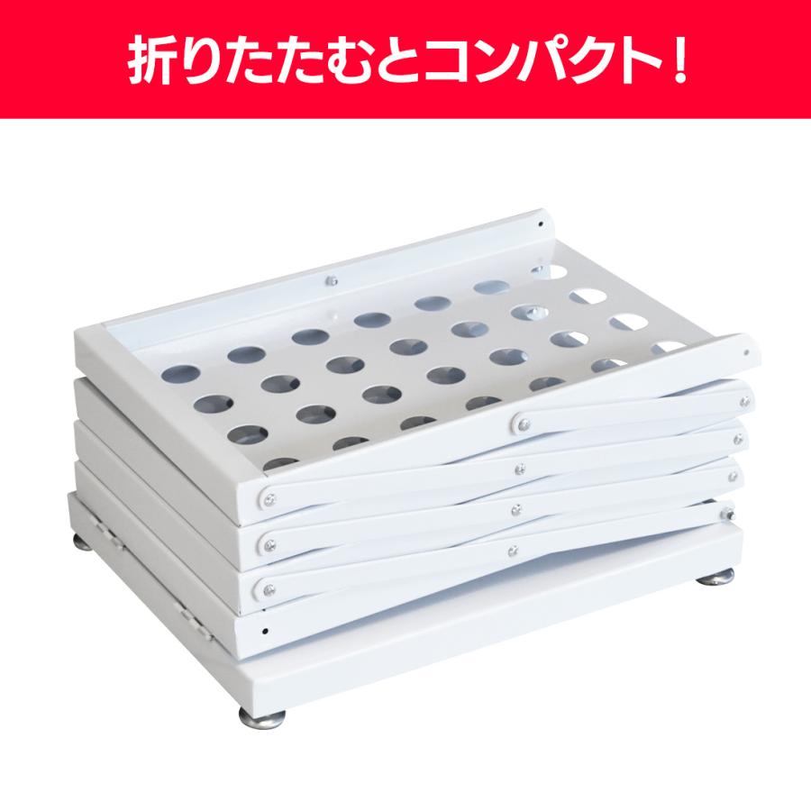 URiSAPO カタログスタンド 折りたたみ式 4段 片面 白 マガジン URiSAPO カタログスタンド 折りたたみ式 4段 片面 白 マガジン