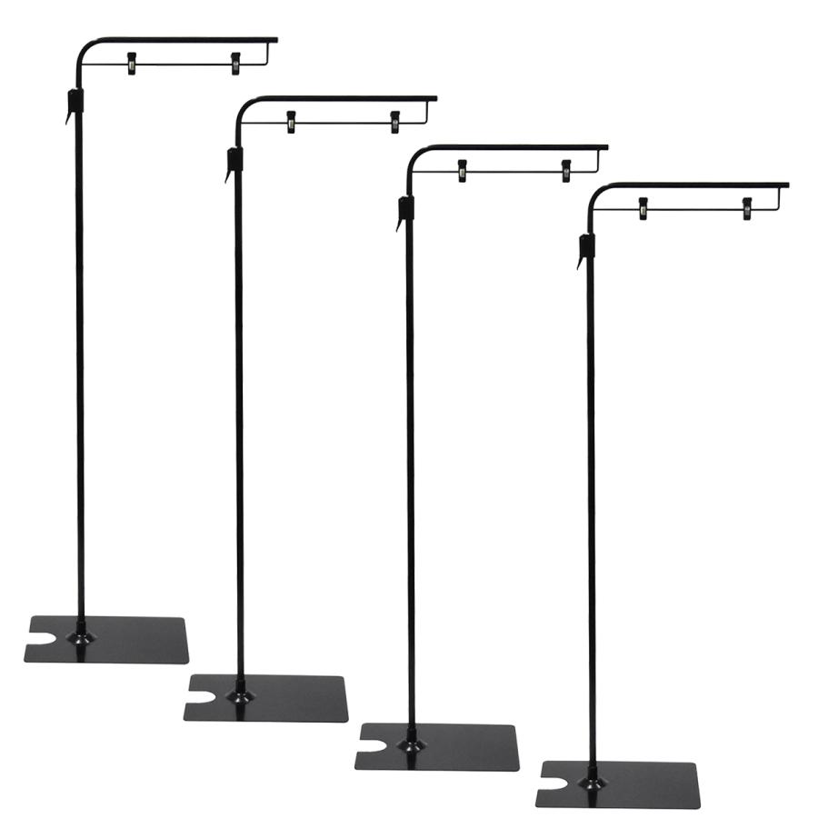 URiSAPO（ウリサポ） フロアスタンド 黒 (4本組) | L字スタンド