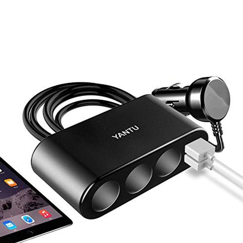 3連 2usbポート 12 24v車対応 シガーソケット 電圧計 全店販売中 シガーソケット