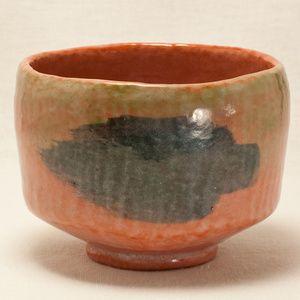 のんこう「鵺」写し　赤楽抹茶碗 〔佐々木昭楽〕