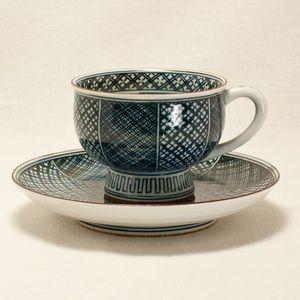 清水焼・京焼 染付祥瑞 コーヒーカップ 〔幸泉窯〕 :014-03-06:uroco