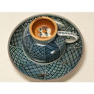 清水焼・京焼 染付祥瑞 コーヒーカップ 〔幸泉窯〕 : 014-03-06 