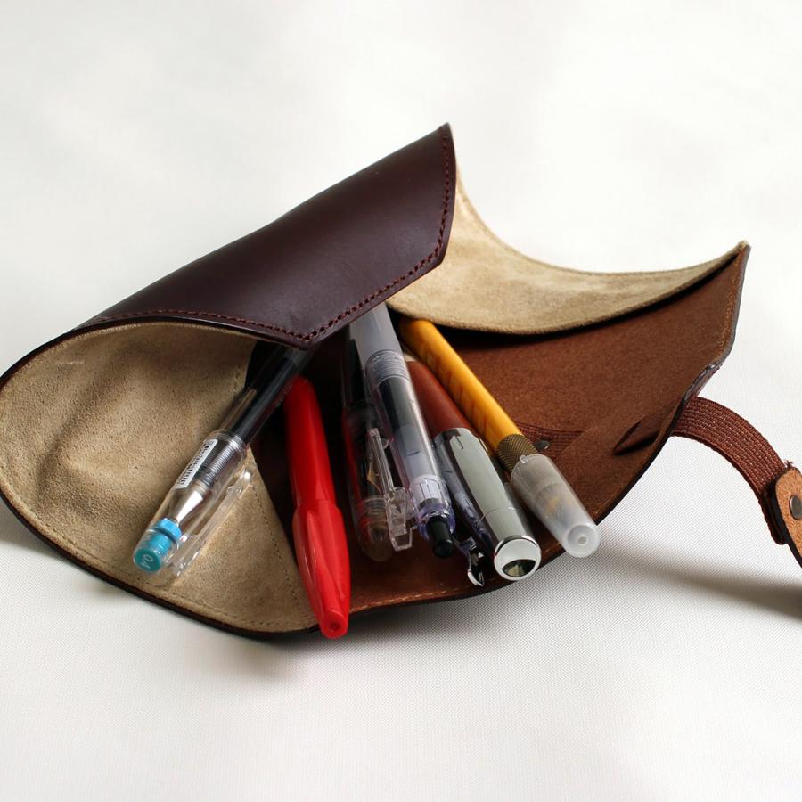 m+（エムピウ） pencil case rotolo SUEDE ペンケース ロトロ スエード