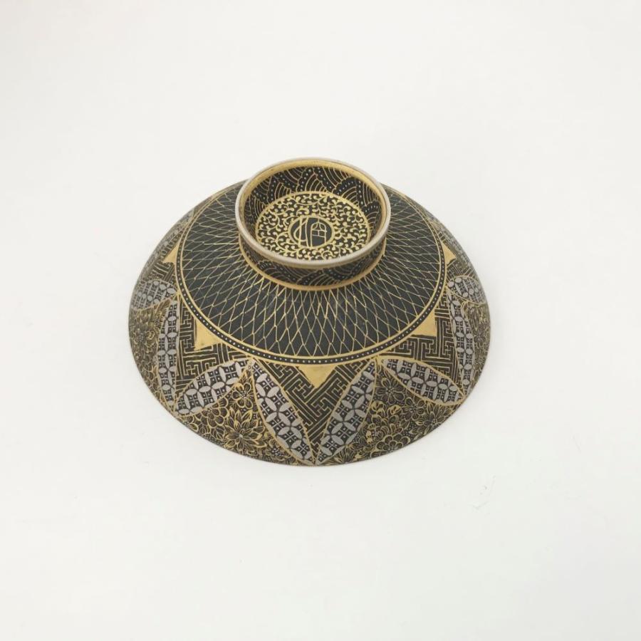 京焼・清水焼 小野 空女 京薩摩(華薩摩) 金欄酒盃 (ぐい呑み 京焼・清水焼 小野 空女 京薩摩(華薩摩) 金欄酒盃 (ぐい呑み