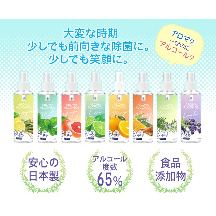 日本製】 アロマアルコール AROMA ALCOHOL65 MONDOKOLO【選べる8種類の