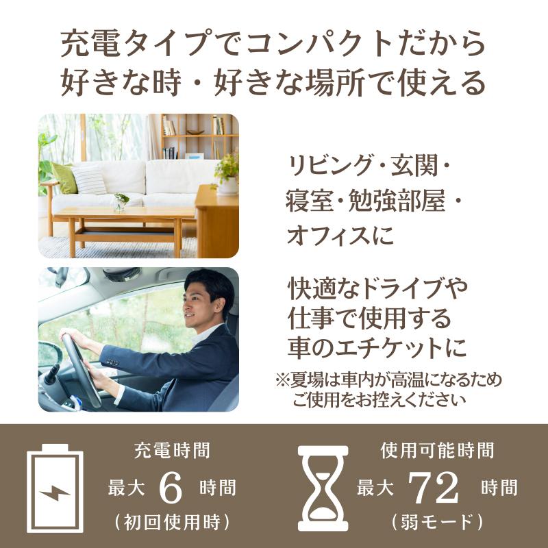 Aroma Bloom モバイルアロマディフューザーEX ホワイト 充電式コードレス ３段階選べるタイマー アロマブルームの画像