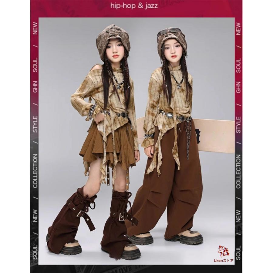 キッズ ダンス 衣装 廃土風 y2k パンク ダメージ セットアップ ヒップ