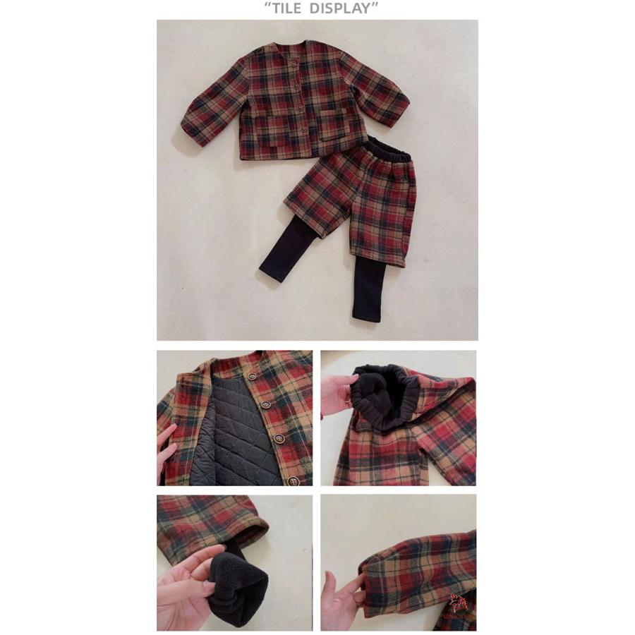 親子ペア セットアップ チェック柄 ママと娘 可愛い クリスマス