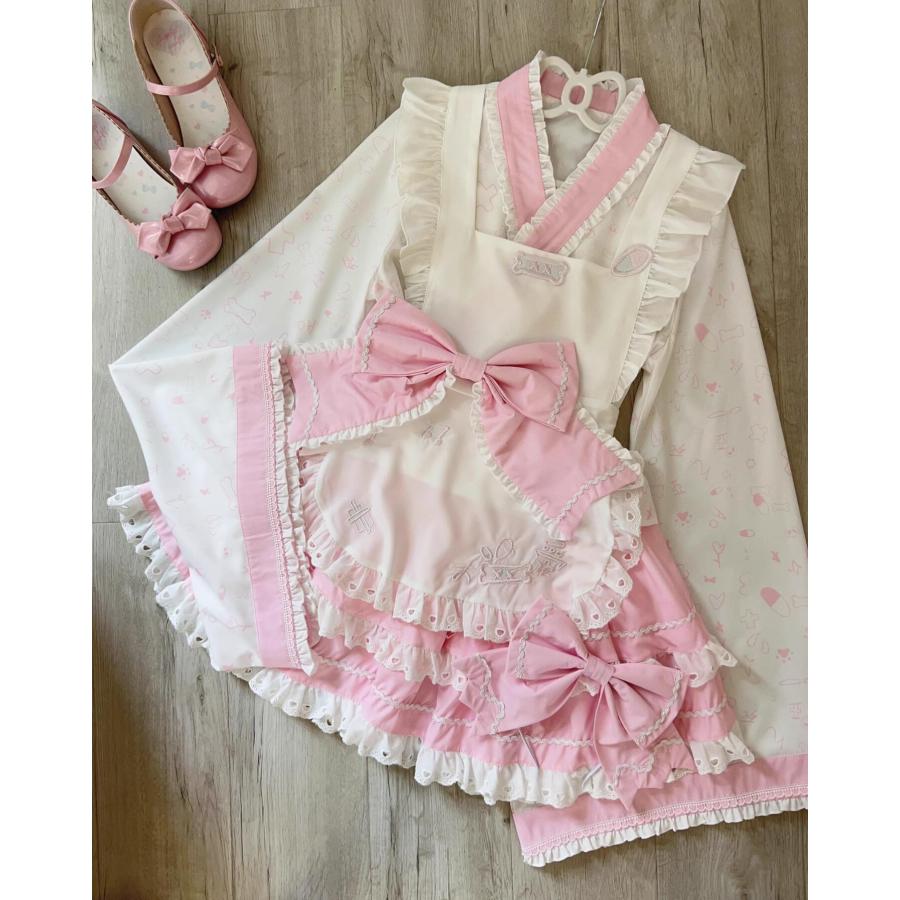 ロリータ服 4点セットアップ 改良 着物 和服 着物ドレス 和風