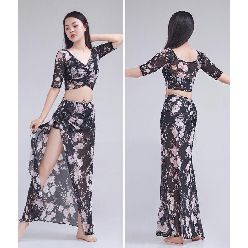 ベリーダンス衣装 セットアップ Belly dance 練習着 レッスンウェア