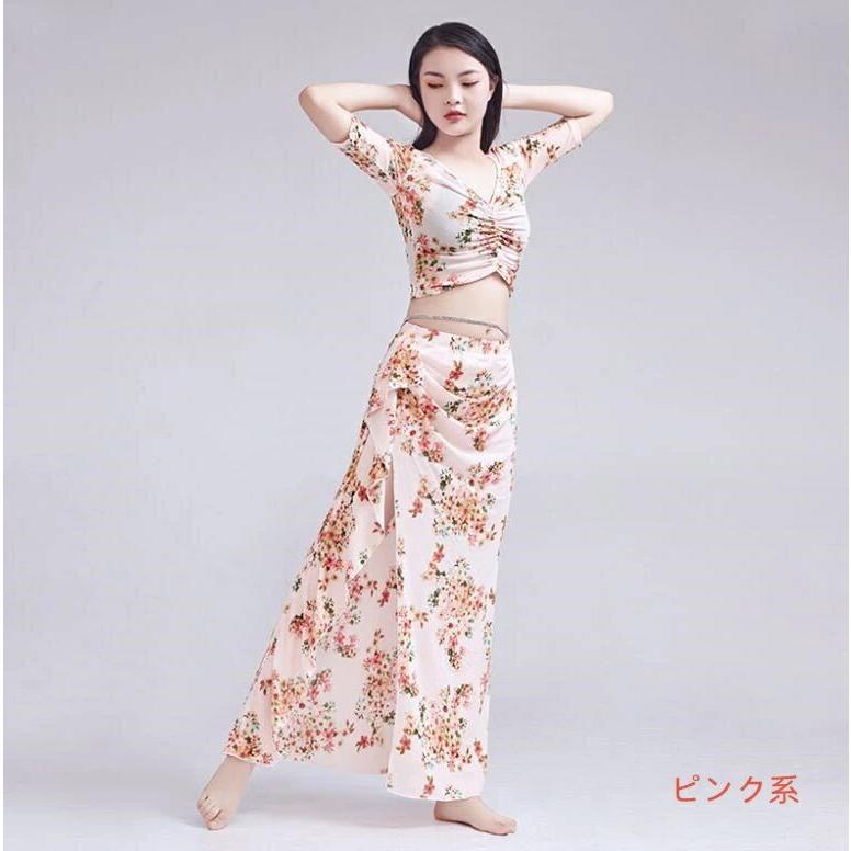 ベリーダンス衣装 セットアップ Belly dance 練習着 レッスンウェア