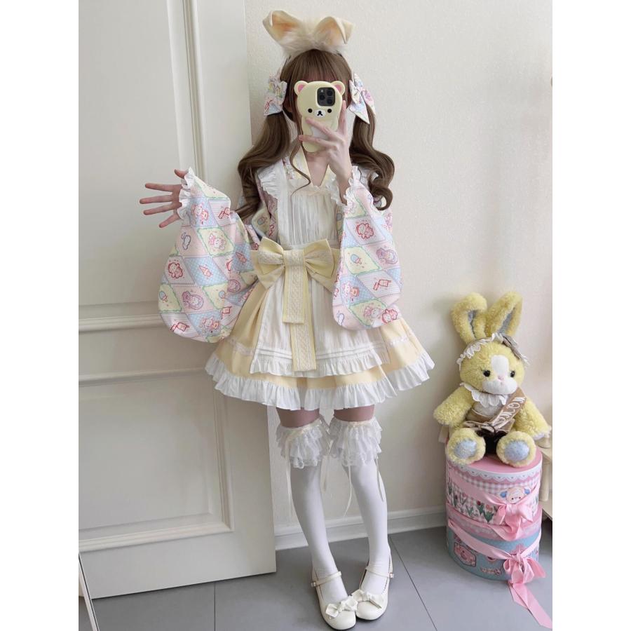 ロリータ服 改良 着物 和服 和風 メイド服 エプロン ドレス コスプレ
