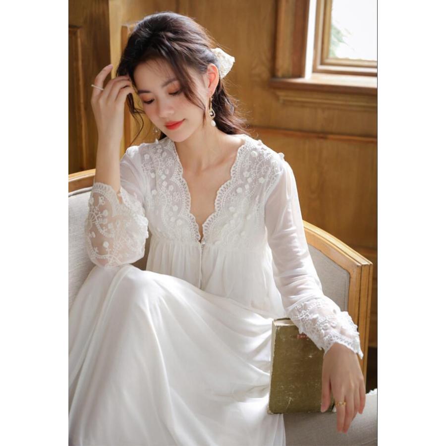 可愛いネグリジェ ガウン付2点セット お姫様ワンピースパジャマ ルーム