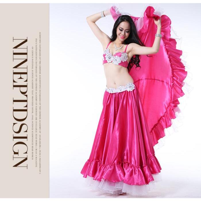 フラメンコ スカート ロング丈 裾フリル 広がる ダンス用 レディース