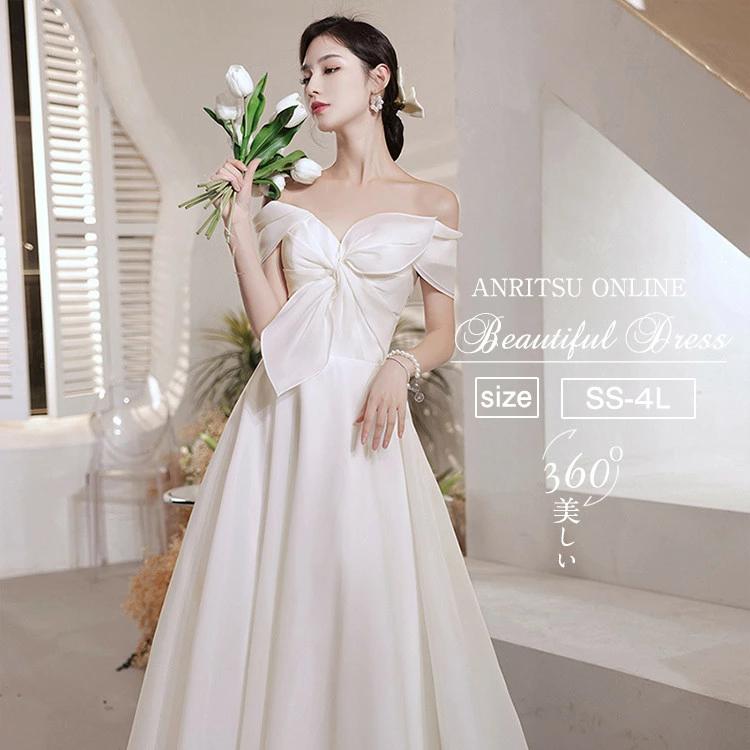 Dress Matters Store 二次会 前撮り ドレス 結婚式　白 花嫁 ウェディングドレス 白 ホワイト ブライダルドレス 前撮り 後撮り