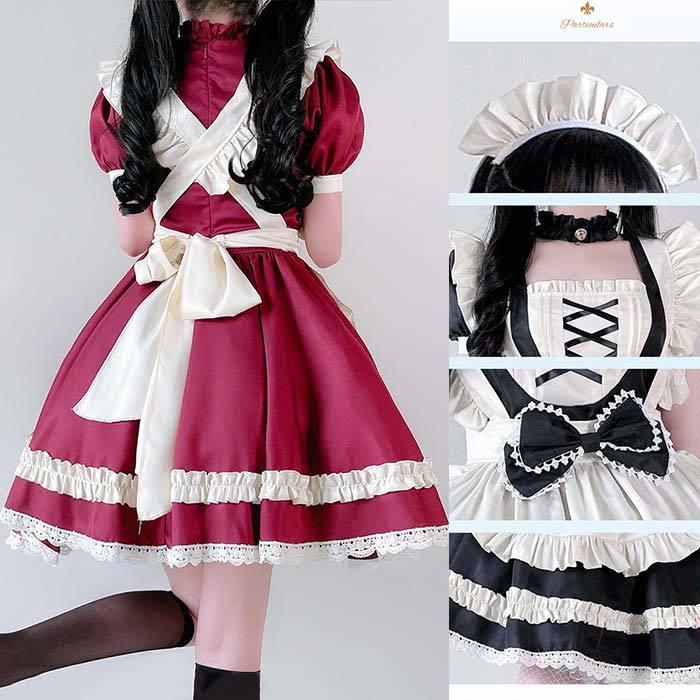 ロリータ服 男女兼用 レディース メンズ メイド服 ワンピース コスプレ